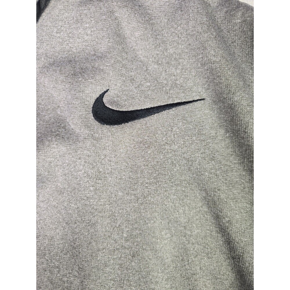 Nike Therma-Fit Hoodie Men’s Medium Gray Pullover Sweatshirt Kangaroo Pocket - Picture 3 of 11